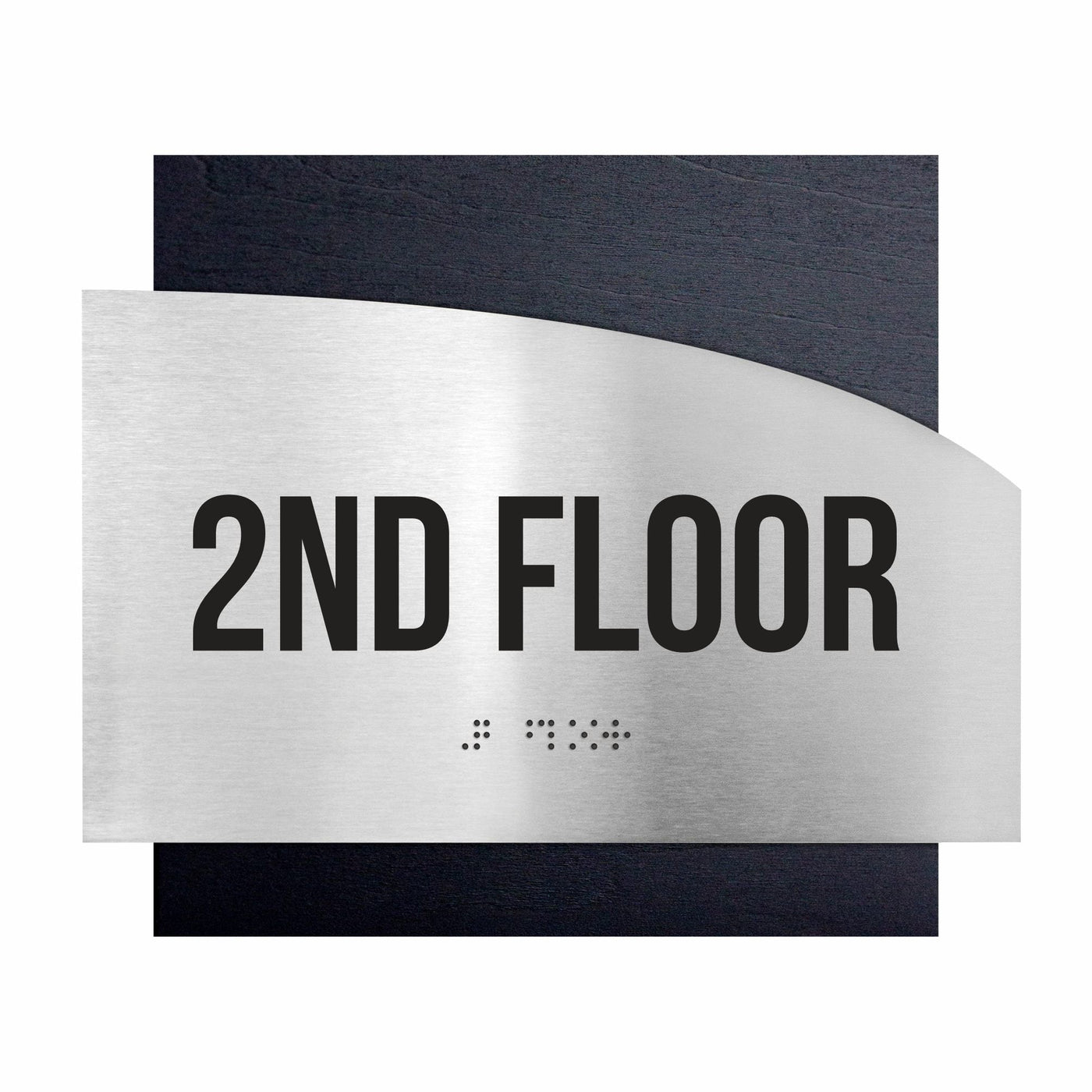 Floor Signs - Steel Sign For 2nd Floor "Wave" Design