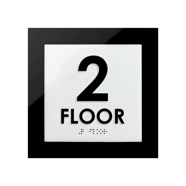 Floor Signs - 2nd Floor Sign - Interior Acrylic Sign - "Simple" Design