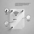 a diagram of a wi - fi system on a wall - Photo #7