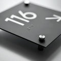 a close up of a table with a sign on it - Photo #9