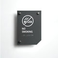 a no smoking sign on a white wall - Photo #1