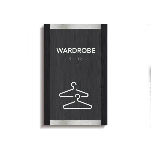 Information signs Wardrobe Closet Sign: Wood Sign — "Otherside" Design