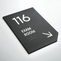Табличка "Экзаменационный кабинет": Серый матовый акрил — "Clear" Дизайн - Photo #5