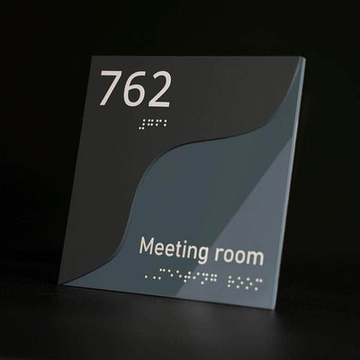 Door Signs Meeting Door Sign: Double Acrylic — Bold Style