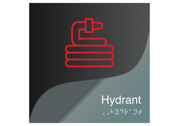 Information signs Fire Hydrant Sign — Double Acrylic Sign — "Gray Calm" Design - Photo #1