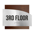 Floor Signs - Steel Sign For 3rd Floor "Wave" Design - Photo #9