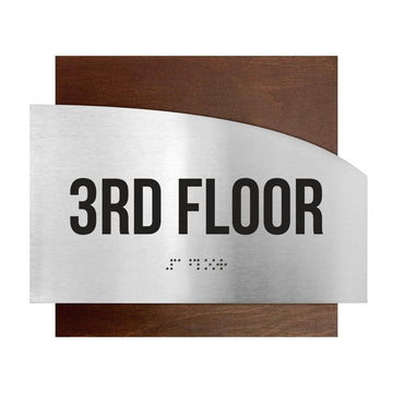 Floor Signs - Steel Sign For 3rd Floor "Wave" Design - Photo #9