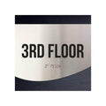 Floor Signs - Sign For 3rd Floor - Stainless Steel & Wood  - "Jure" Design - Photo #8