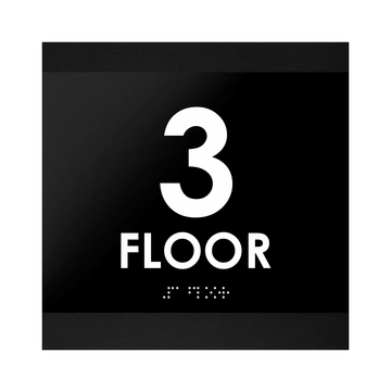 Табличка "3 этаж" со шрифтом Брайля: Дерево и акрил — "Buro" Дизайн - Photo #12