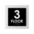 Floor Signs - 3rd Floor Sign - Interior Acrylic Sign - "Simple" Design - Photo #3