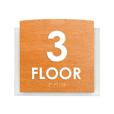 Floor Signs - 3rd Floor Sign "Scandza" Design