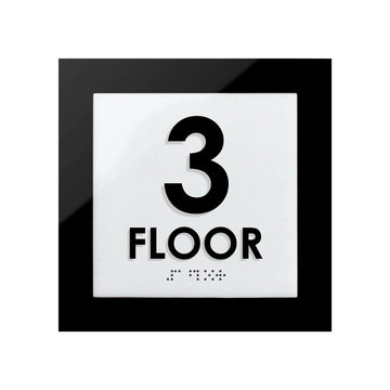 Floor Signs - 3rd Floor Sign - Interior Acrylic Sign - "Simple" Design - Photo #4