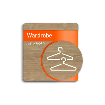 Information signs Wardrobe Closet Sign: Wood Sign — "Genova" Design - Photo #1