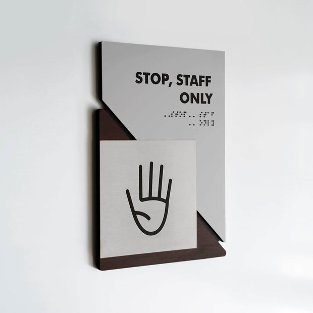Information signs Wardrobe Closet Sign: Wood Sign — "Creative" Design