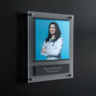 Door Signs Custom Name Plate with Photo: Acrylic Sign