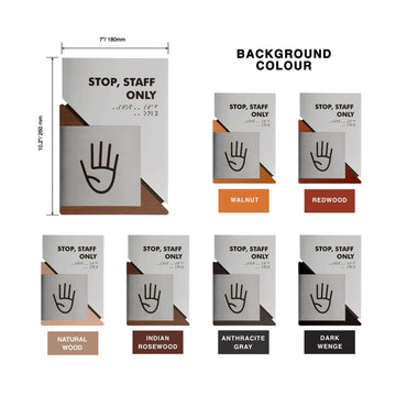 Information signs Meeting Room Sign: Wood & Stainless Steel Plate — "Creative" Design - Photo #4