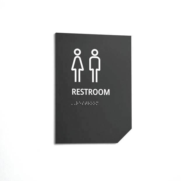 Табличка «Туалет чоловічий і жіночий»: Сірий матовий акрил — "Clear" Дизайн