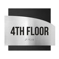 Floor Signs - Steel Sign For 4th Floor "Wave" Design - Photo #7