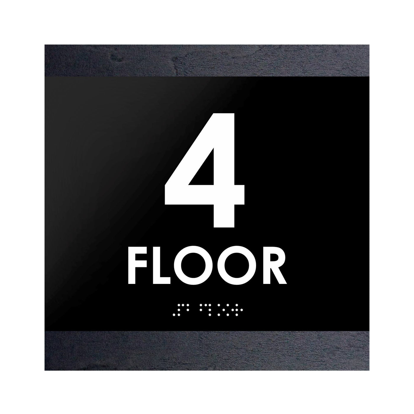 Floor Signs - 4th Floor Sign "Buro" Design