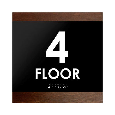 Floor Signs - 4th Floor Sign "Buro" Design