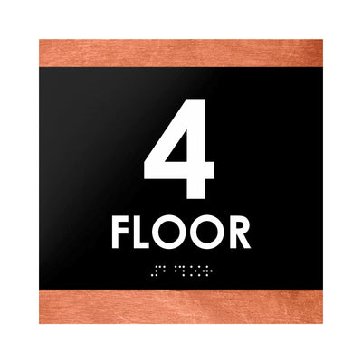 Floor Signs - 4th Floor Sign "Buro" Design