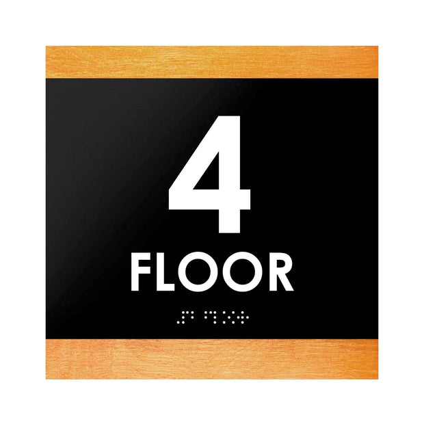 Floor Signs - 4th Floor Sign "Buro" Design
