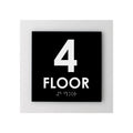 Floor Signs - 4th Floor Sign - Interior Acrylic Sign - "Simple" Design - Photo #3