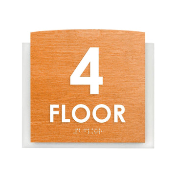 Floor Signs - 4th Floor Sign "Scandza" Design - Photo #11