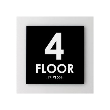 Floor Signs - 4th Floor Sign - Interior Acrylic Sign - "Simple" Design - Photo #3