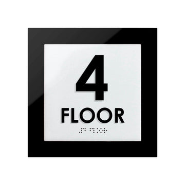 Floor Signs - 4th Floor Sign - Interior Acrylic Sign - "Simple" Design - Photo #4