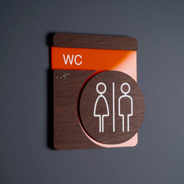 Bathroom Signs All Gender Bathrooms Signs - "Genova" Design