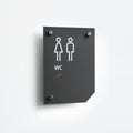 a sign on a wall with a picture of a man and a woman on it - Photo #3