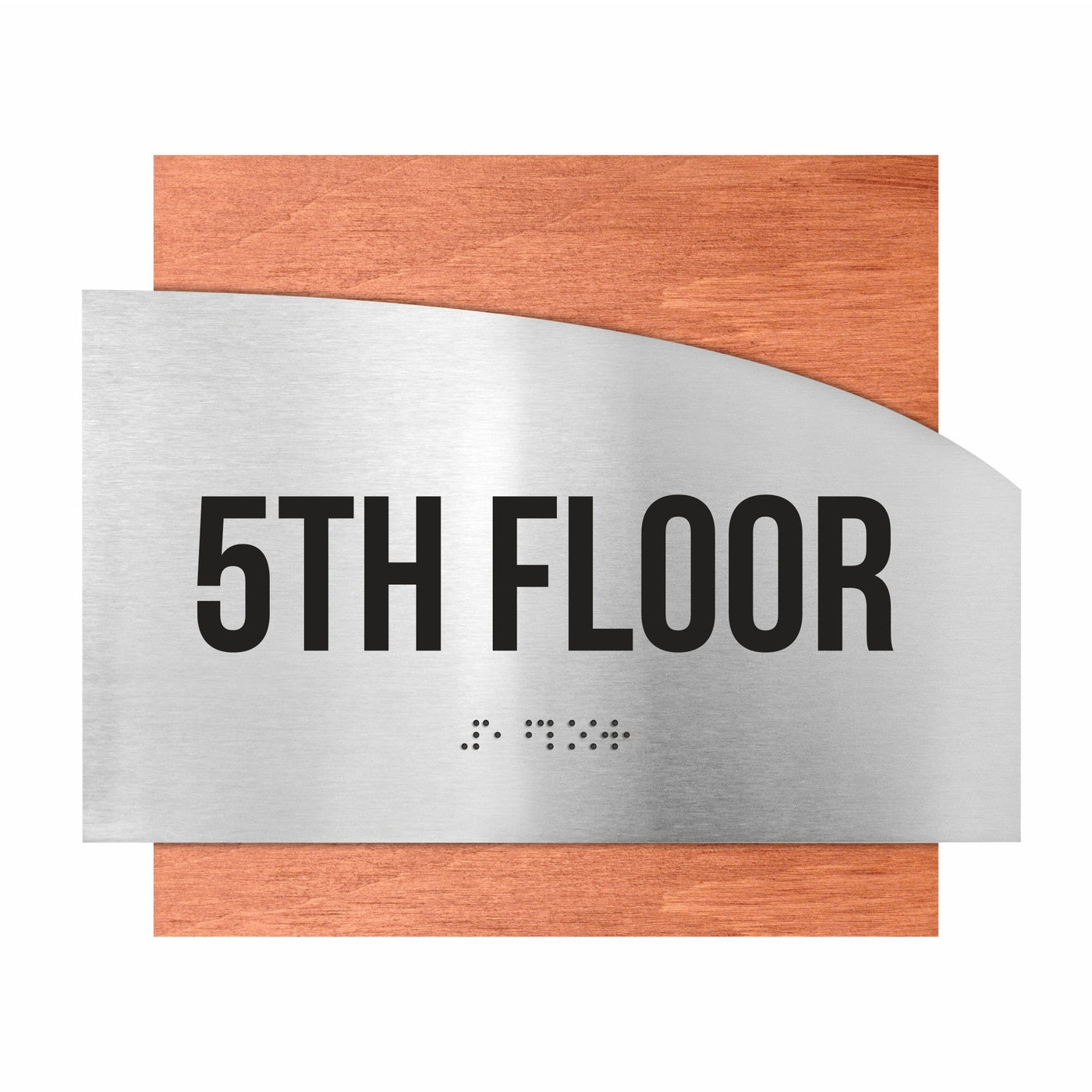 Floor Signs - Steel Sign For 5s Floor "Wave" Design