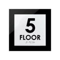 Floor Signs - 5s Floor Sign - Interior Acrylic Sign - "Simple" Design - Photo #4
