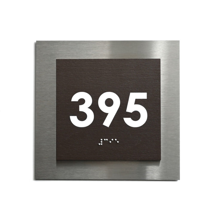 a square sign with the number 395 prominently displayed in white text.
