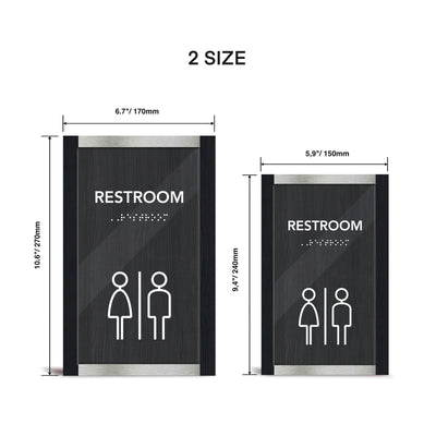 Information signs Meeting Room Sign: Wood & Stainless Steel Plate — "Otherside" Design