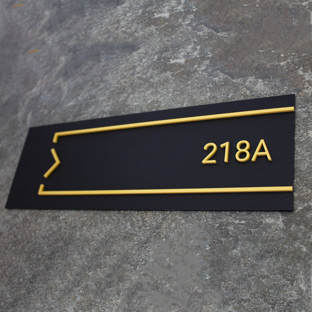 Door Numbers - Door Number Sign Acrylic & Wood - Strict Style