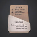 Floor Signs Wayfinding Sign: Custom Steel Wall Plate — "Downhill" Design - Photo #8
