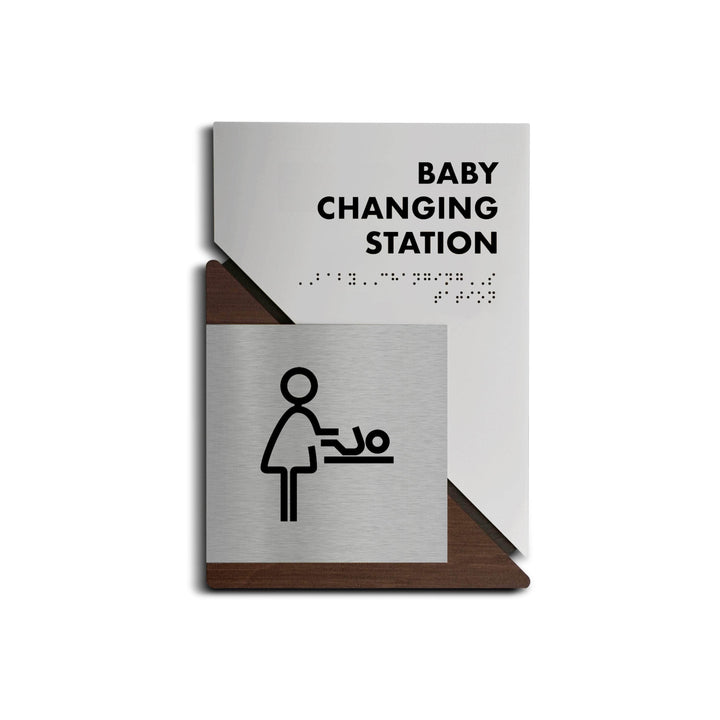 Bathroom Signs Baby Change Room Signage for Mother - "Creative" Design