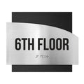 Floor Signs - Steel Sign For 6ft Floor "Wave" Design - Photo #7