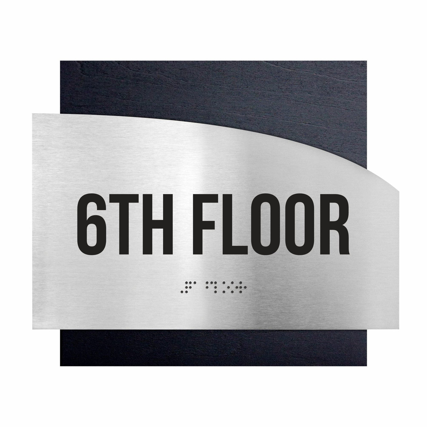 Floor Signs - Steel Sign For 6ft Floor "Wave" Design