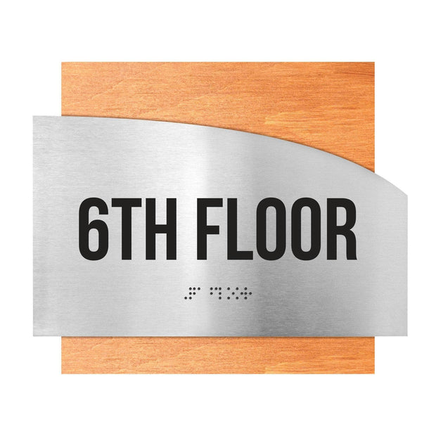 Floor Signs - Steel Sign For 6ft Floor "Wave" Design
