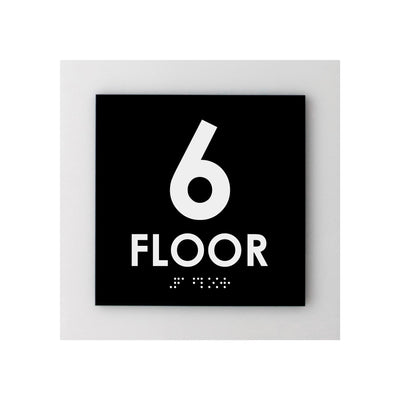 Floor Signs - 6ft Floor Sign - Interior Acrylic Sign - "Simple" Design