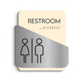 Bathroom Signs Steel All Gender Bathrooms Sign - "Downhill" Design - Photo #1