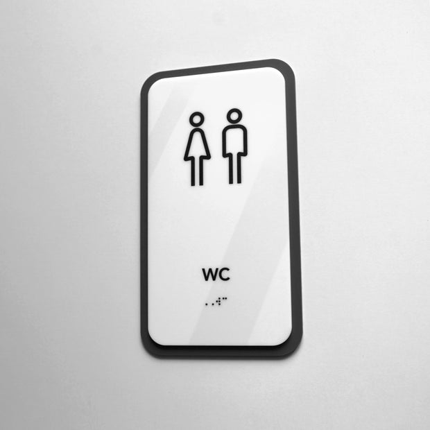 Акрилова табличка "WC" — "Elegant" дизайн