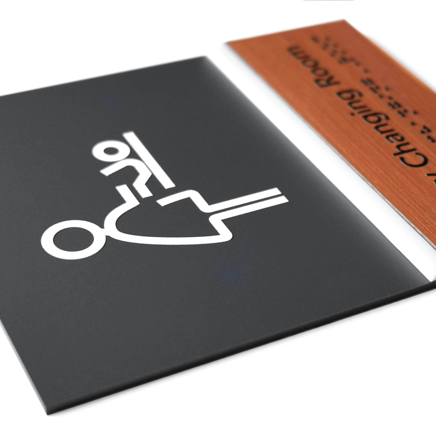 Information signs Meeting Room Sign: Wood & Acrylic Plate — "Dragon" Design