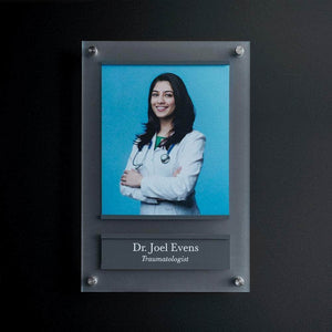 Door Signs Custom Name Plate with Photo: Acrylic Sign