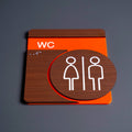 Bathroom Signs Acrylic & Wood Toilet Signs for Bathroom - "Genova" Design - Photo #9