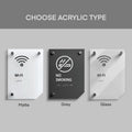 three different types of signs with the words choose acrylic type - Photo #2