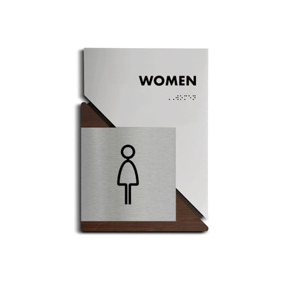 Bathroom Signs Woman Interior Sign for Restroom - "Creative" Design